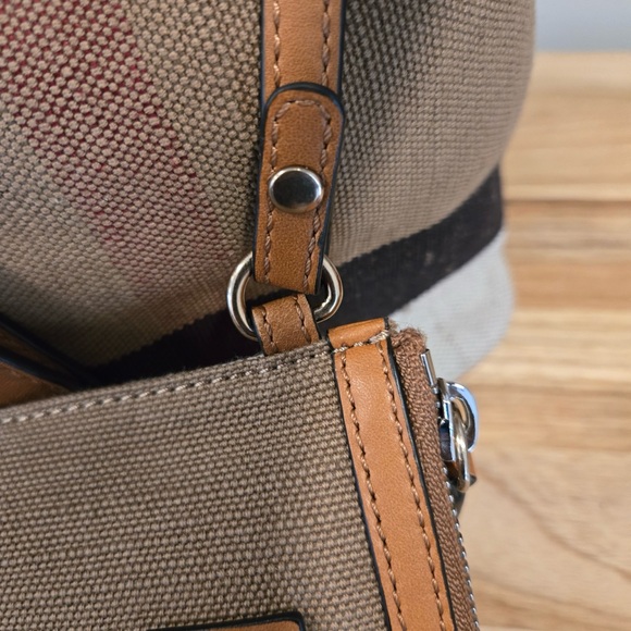 Burberry Canvas Mega Check Mini Ashby Hobo Crossbody - Picture 7 of 15